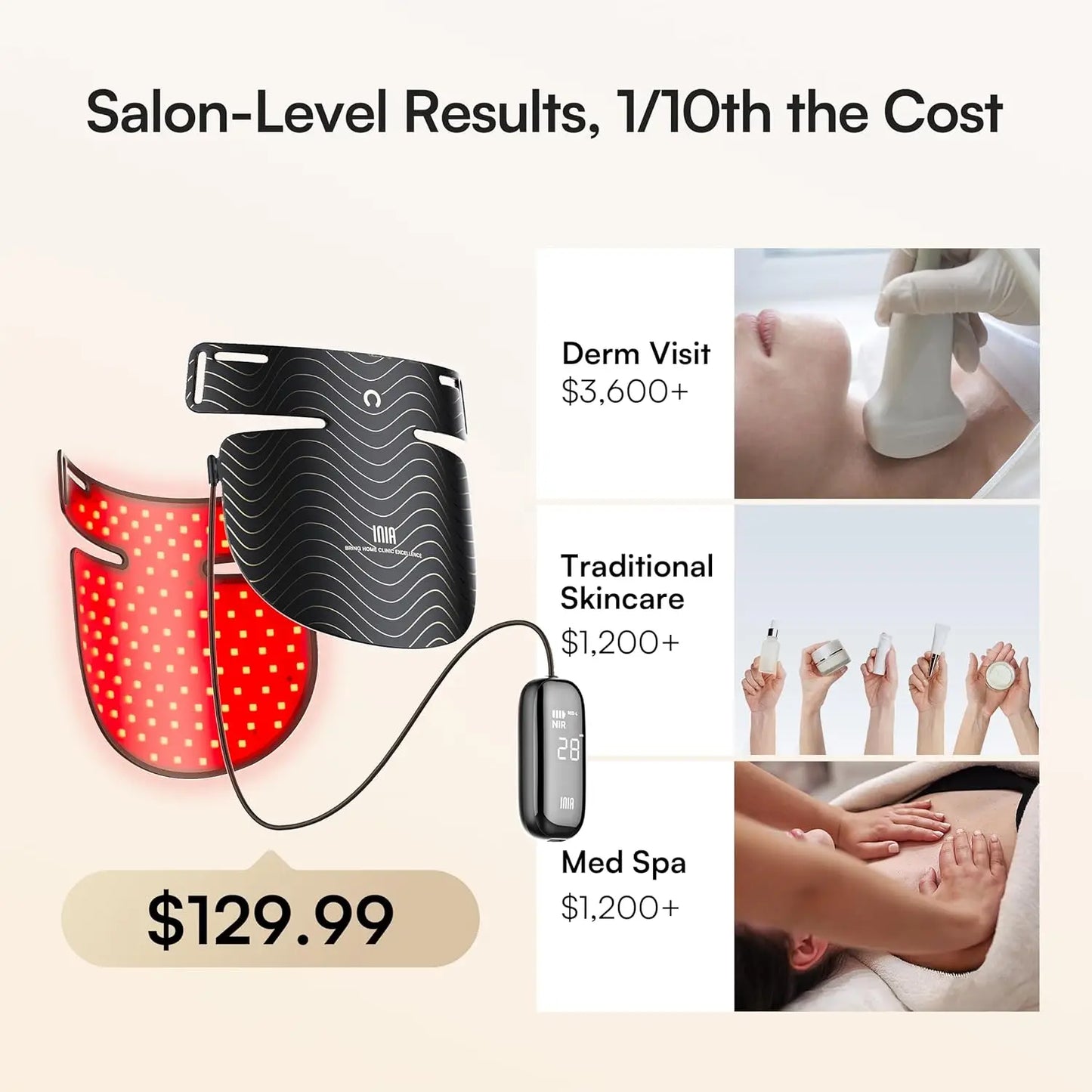 Red Light Therapy Mask For Neck And Decollette Skin Care