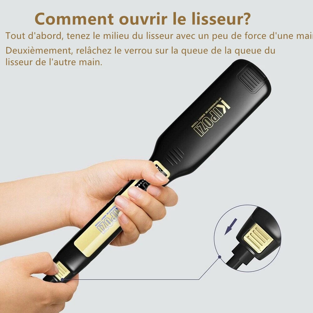 Kipozi Professional Titanium Hair Straightener With Digital Display