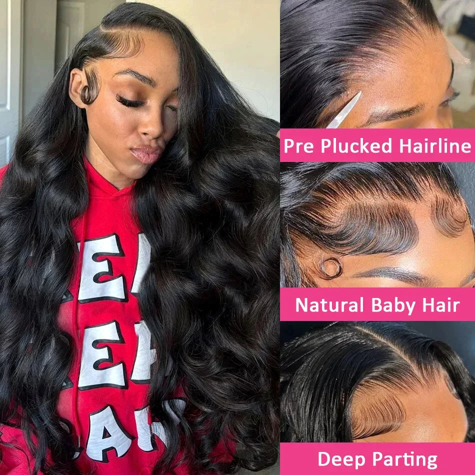 UEENLY HD Transparent Lace Front Wig 200 Density Remy Human Hair