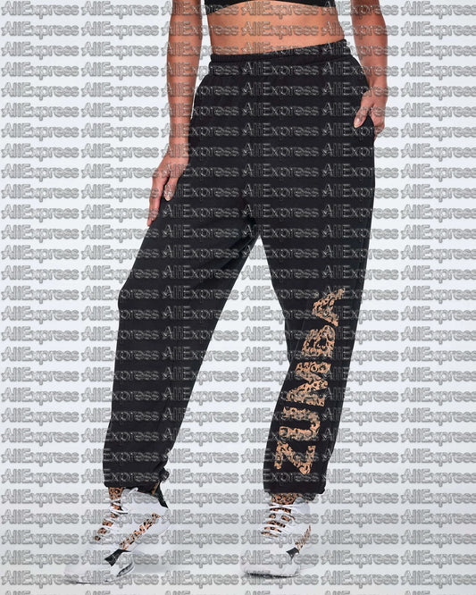 ZW Leopard Print Quick Dry Unisex Sports Yoga Pants