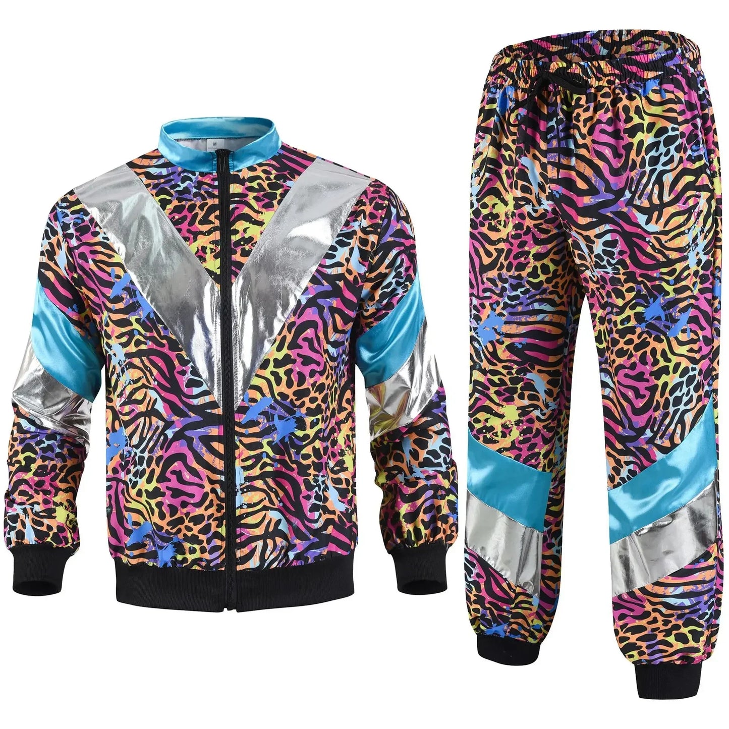 Disco Tracksuit 2 Piece Jacket And Pants Set Unisex Cosplay