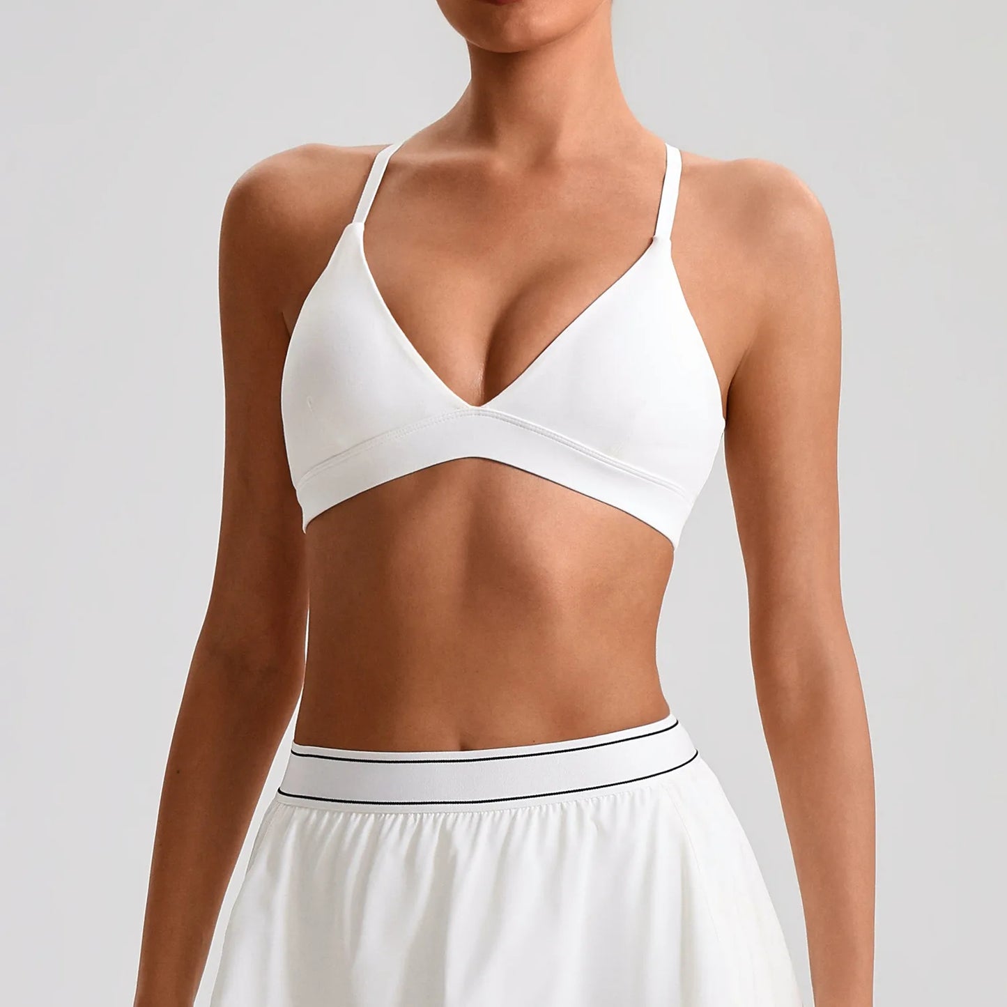 Women Wire Free Quick Dry Modacrylic Yoga Bra Top