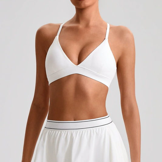 Women Wire Free Quick Dry Modacrylic Yoga Bra Top