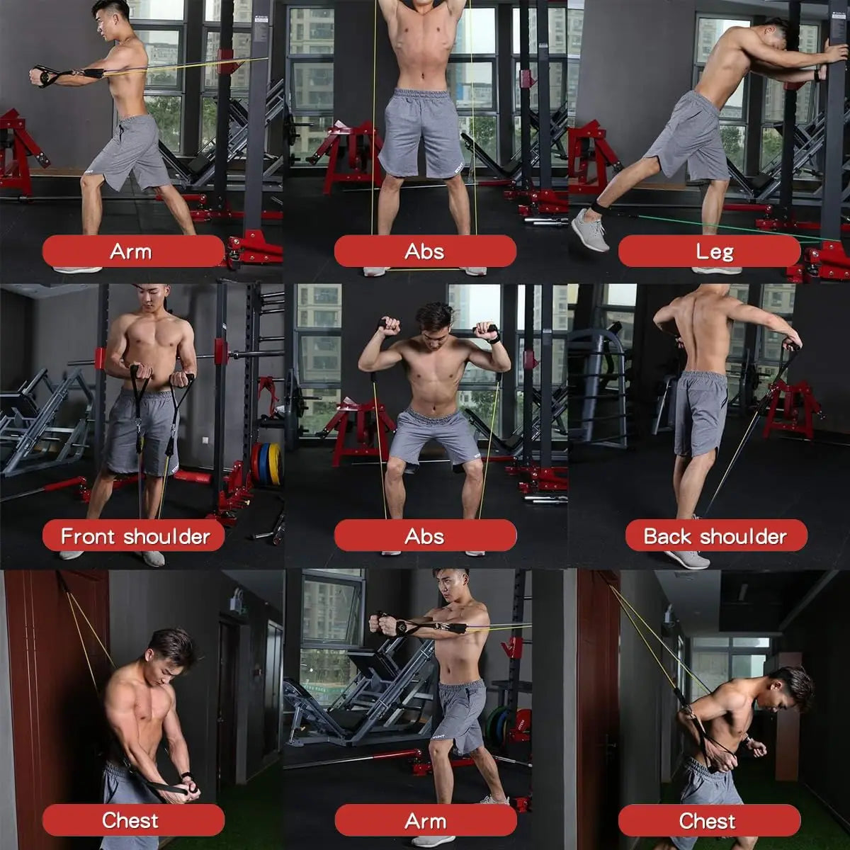 Whatafit 5 Level Resistance Bands With Handles