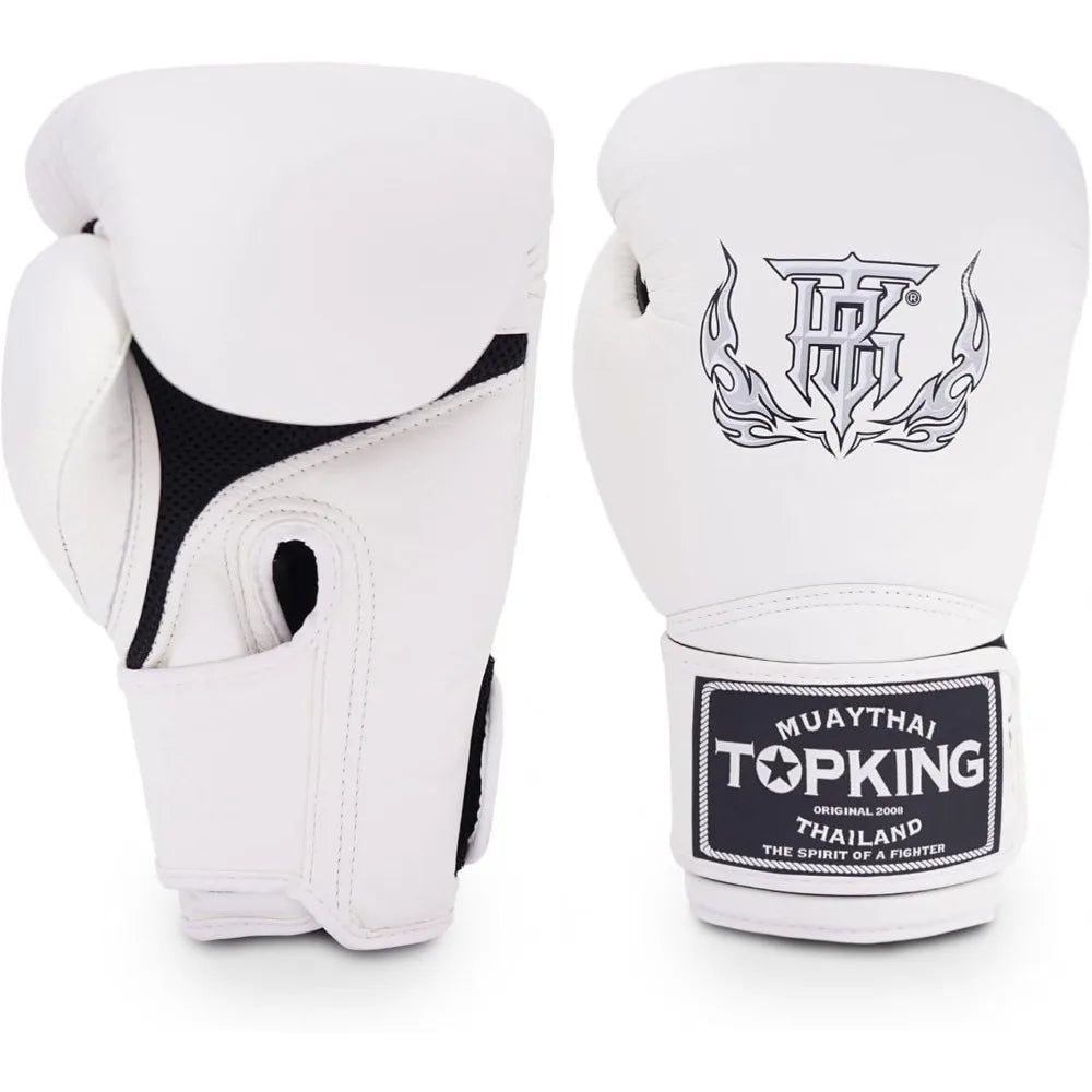 Top King Super Air Leather Muay Thai Training Boxing Glove