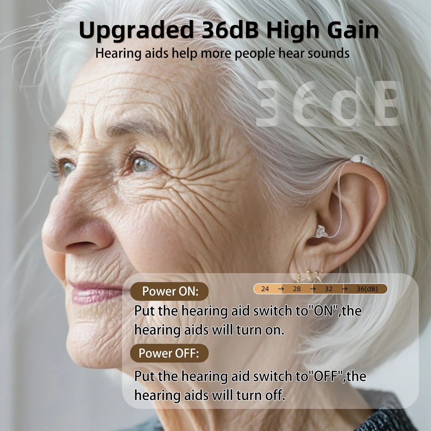 K&FCOPTEE Rechargeable Hearing Aids For Adults Invisible Digital Ear Amplifiers