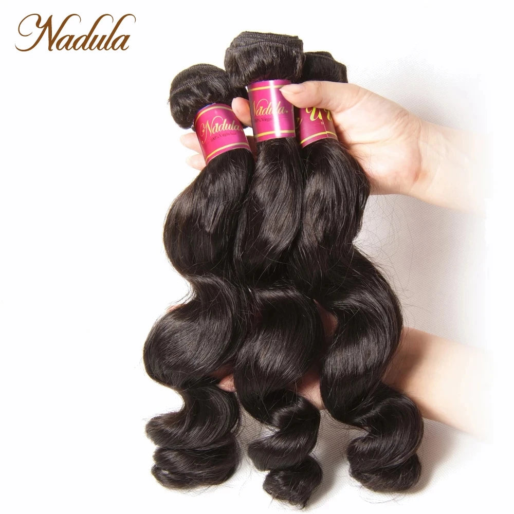 Nadula Brazilian Loose Wave Virgin Hair Bundles 3 Piece