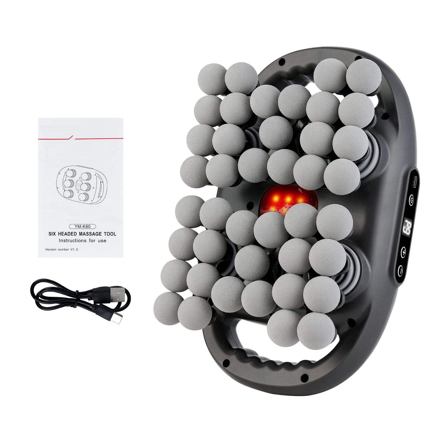 Iebilif Wireless Fascia Massage Gun With Red Light Relief