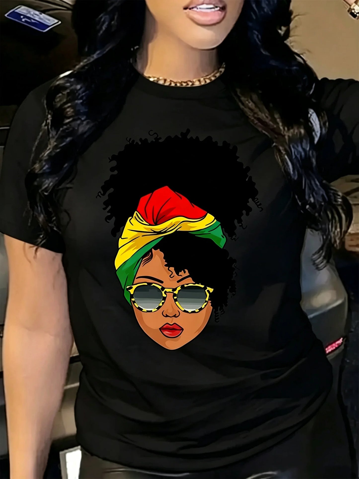 Women's Plus Size Graphic Short Sleeve Comfortable T-Shirt
