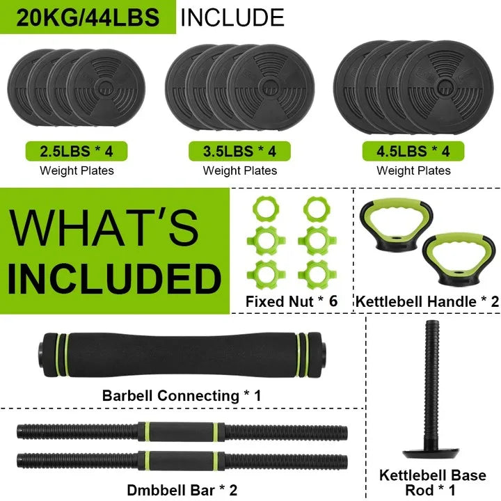 Twister CK Adjustable Dumbbells 44 66 88 Lbs 4In1 Set