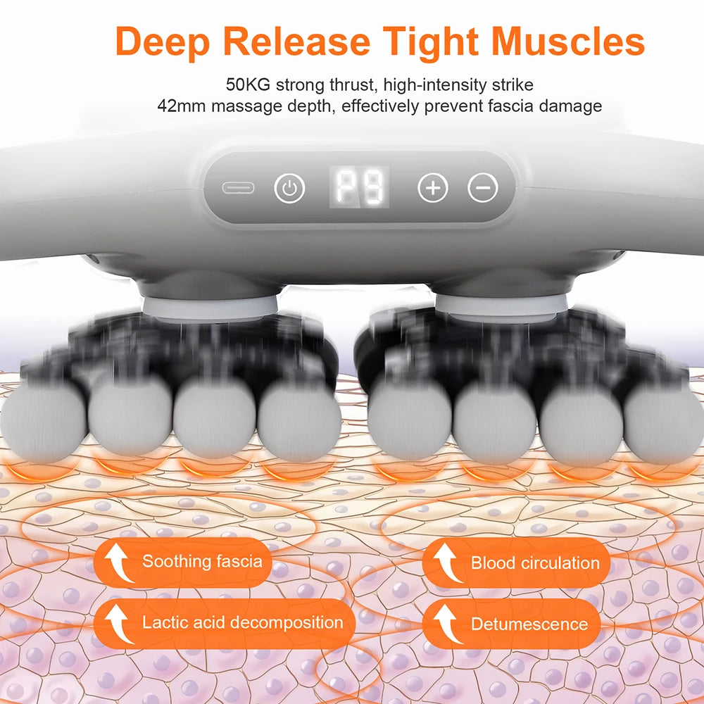 Iebilif Wireless Fascia Massage Gun With Red Light Relief
