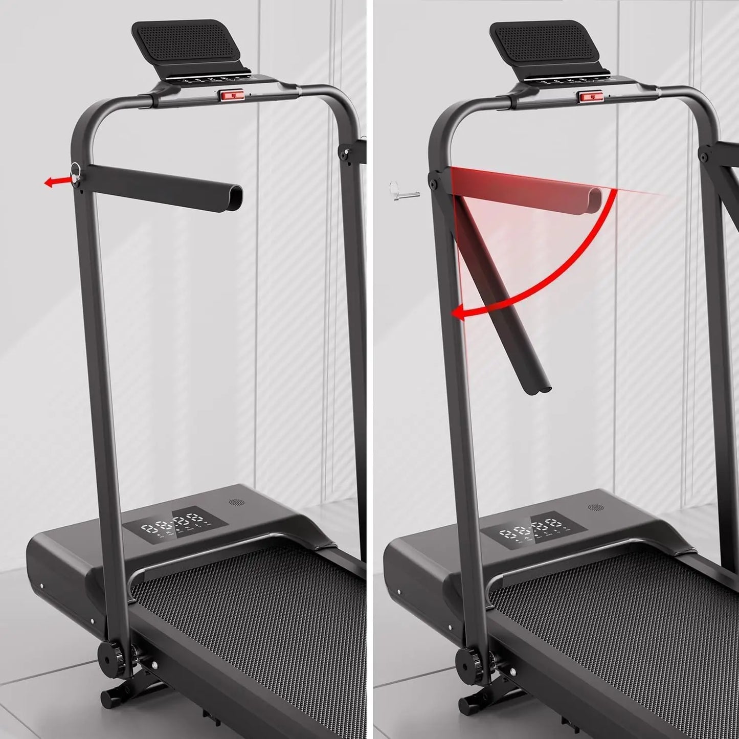 Folding Walking Pad Treadmill for Home Office Under Desk Incline