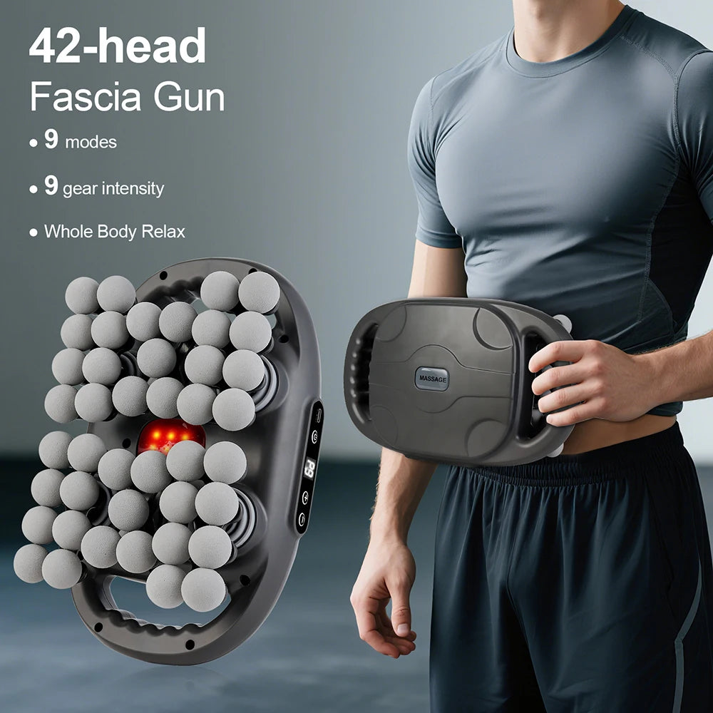 Iebilif Wireless Fascia Massage Gun With Red Light Relief