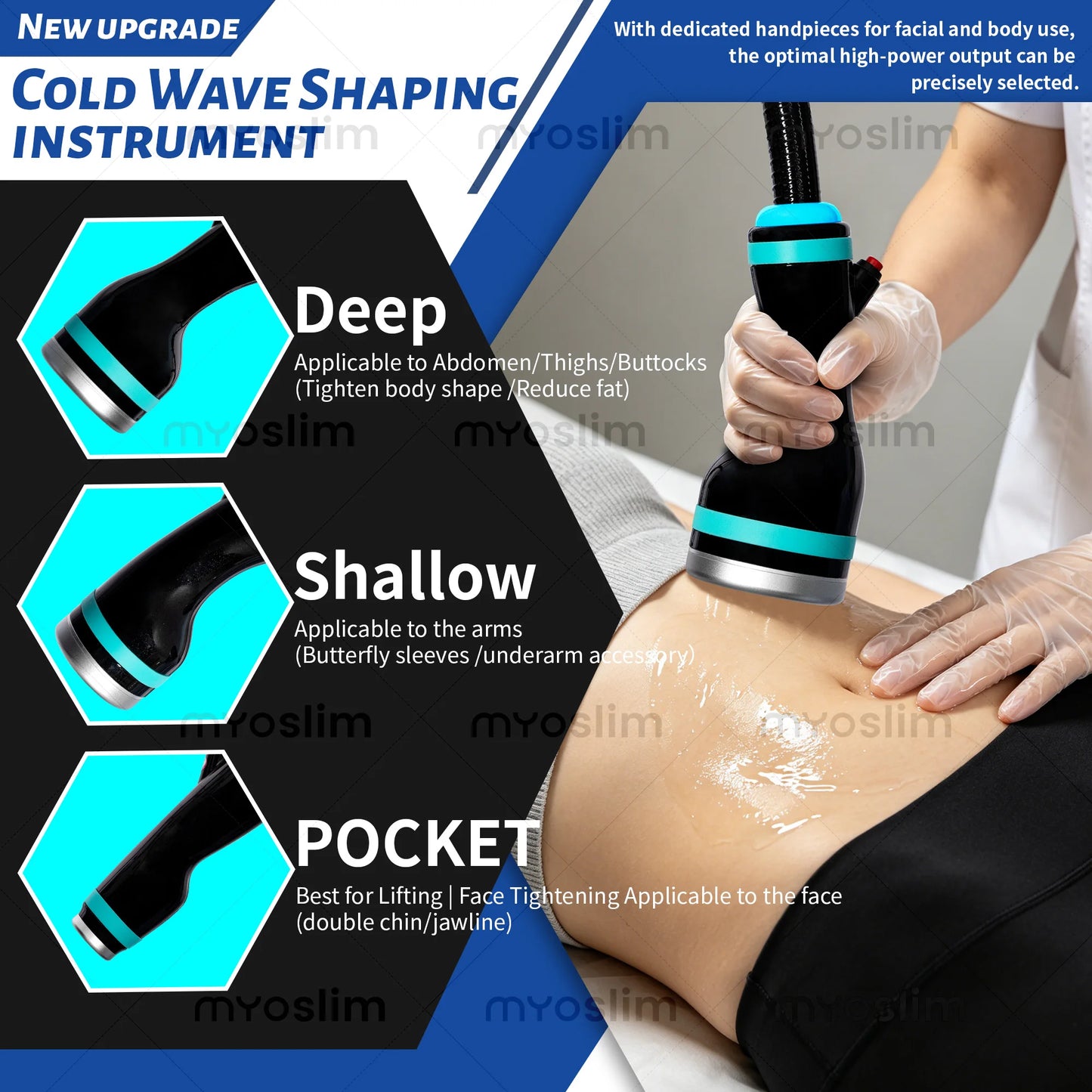 Myoslim Professional Cool Wave Skin Tightening And Body Contouring Machine