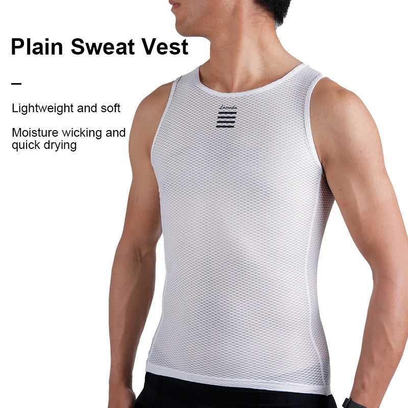 LAMEDA Cycling Vest Men Breathable Quick Dry Mesh Base Layer