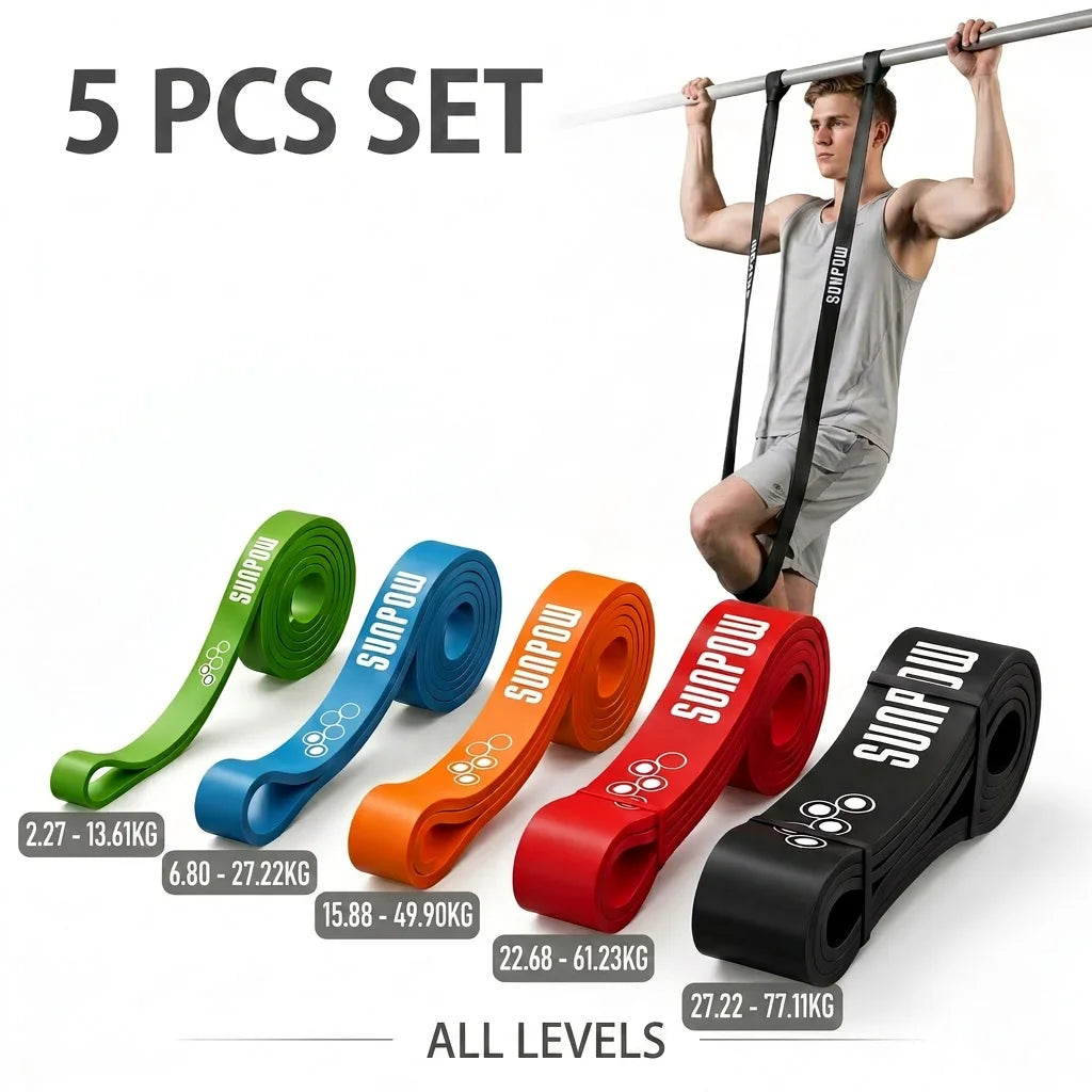 Sunpow Pull Up Assistance Bands Set Heavy Duty Workout