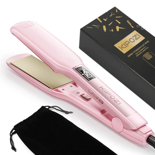 Kipozi Professional Titanium Hair Straightener With Digital Display