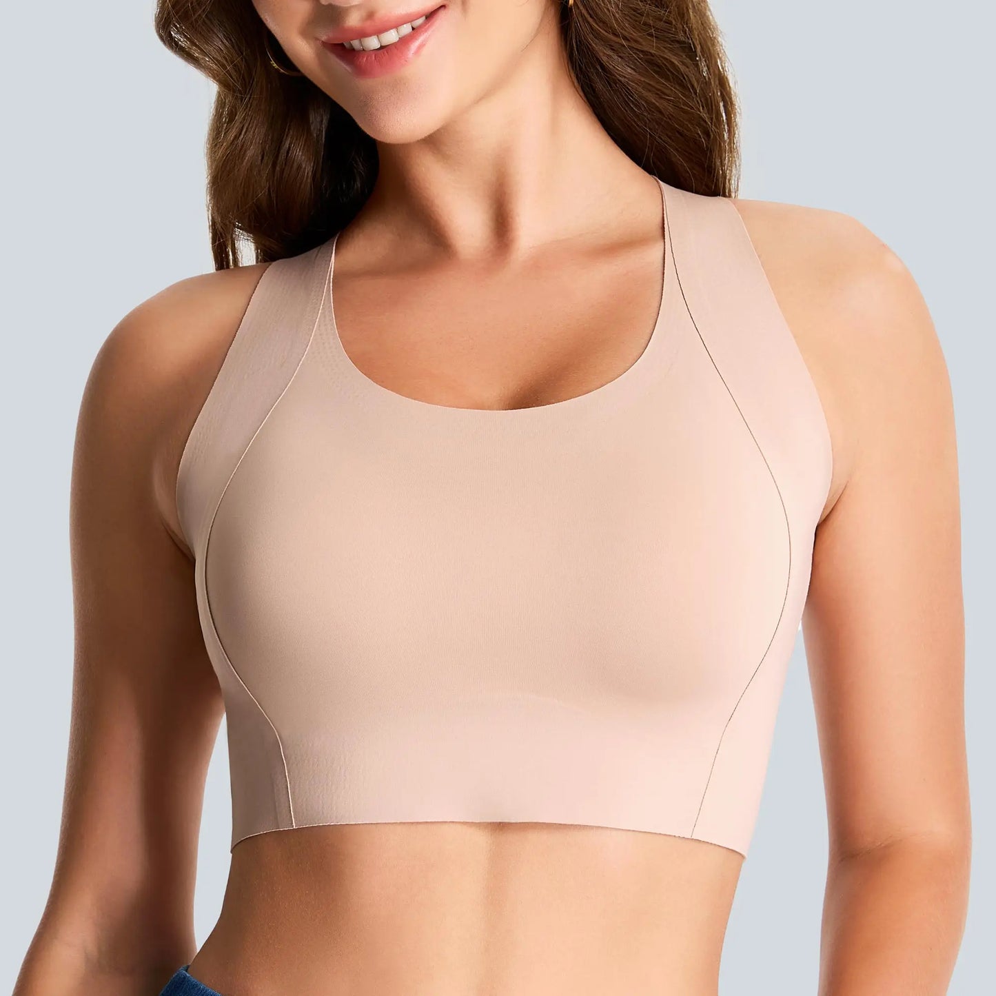 The GYM People Wireless Comfortable Seamless Padded Sports Bra