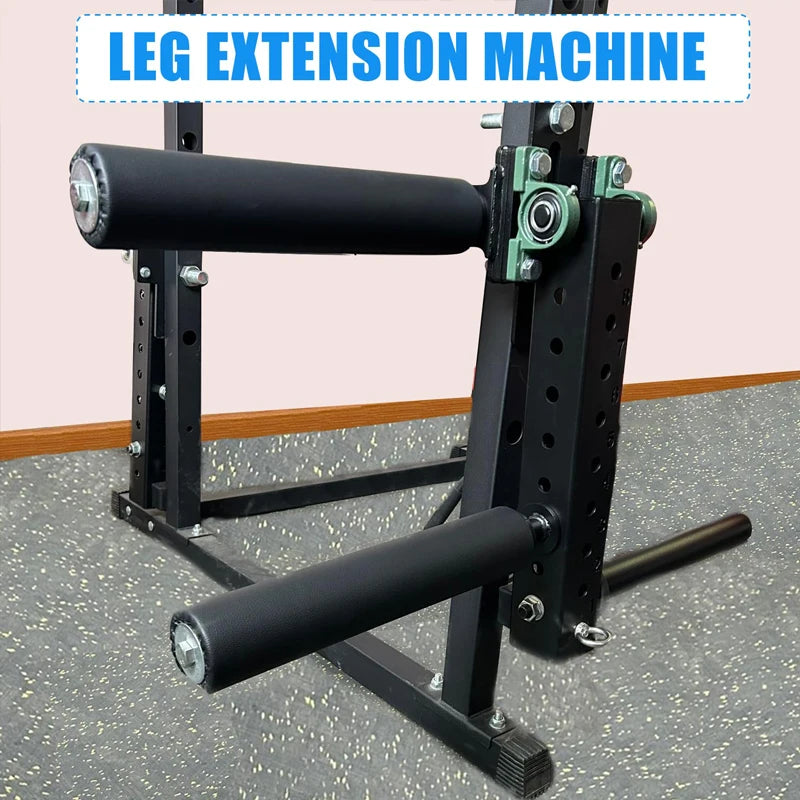 Power Rack Mounted Leg Extension And Curl Machine For Home Gym