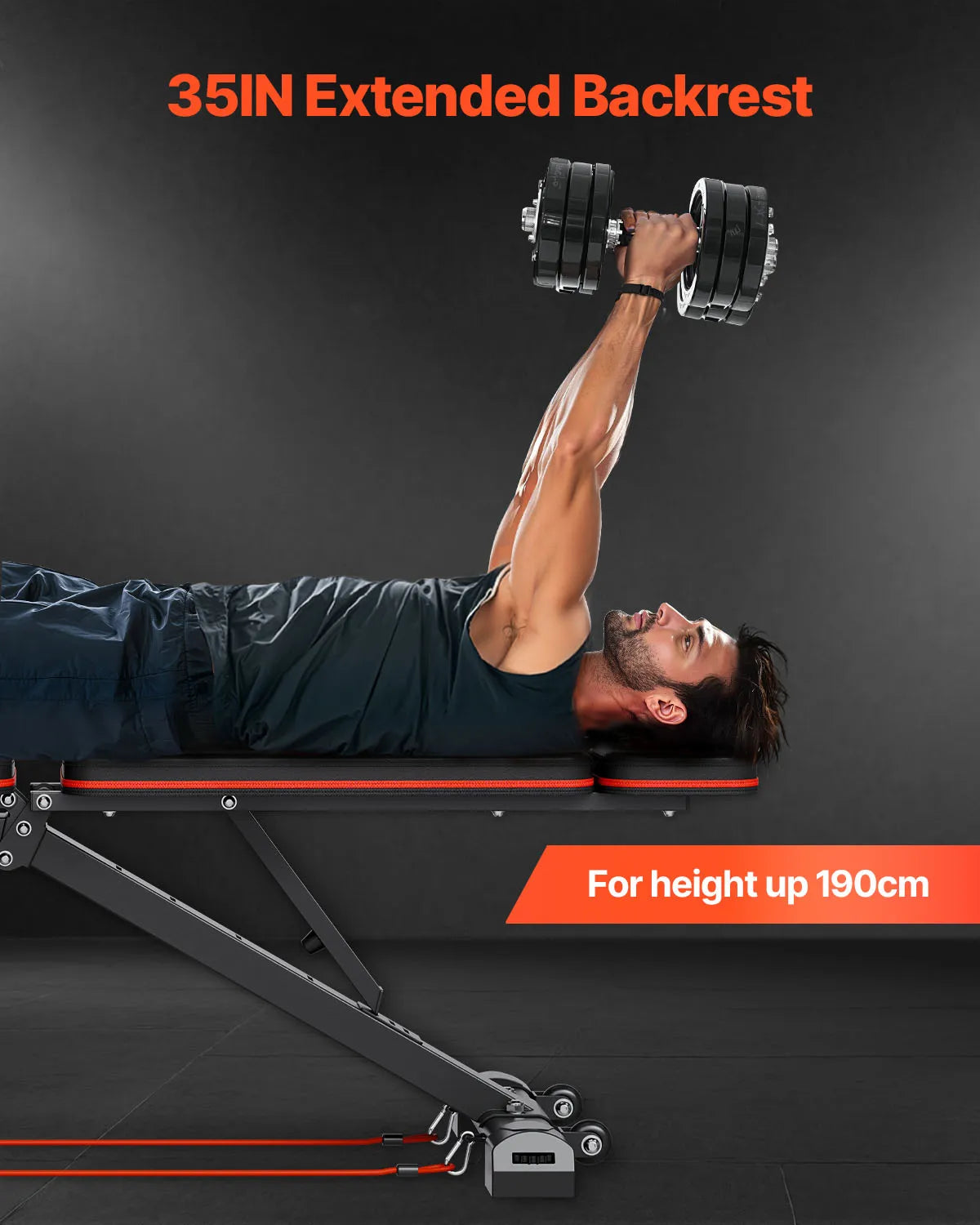 SucceBuy 800lb Adjustable Weight Bench Press For Home