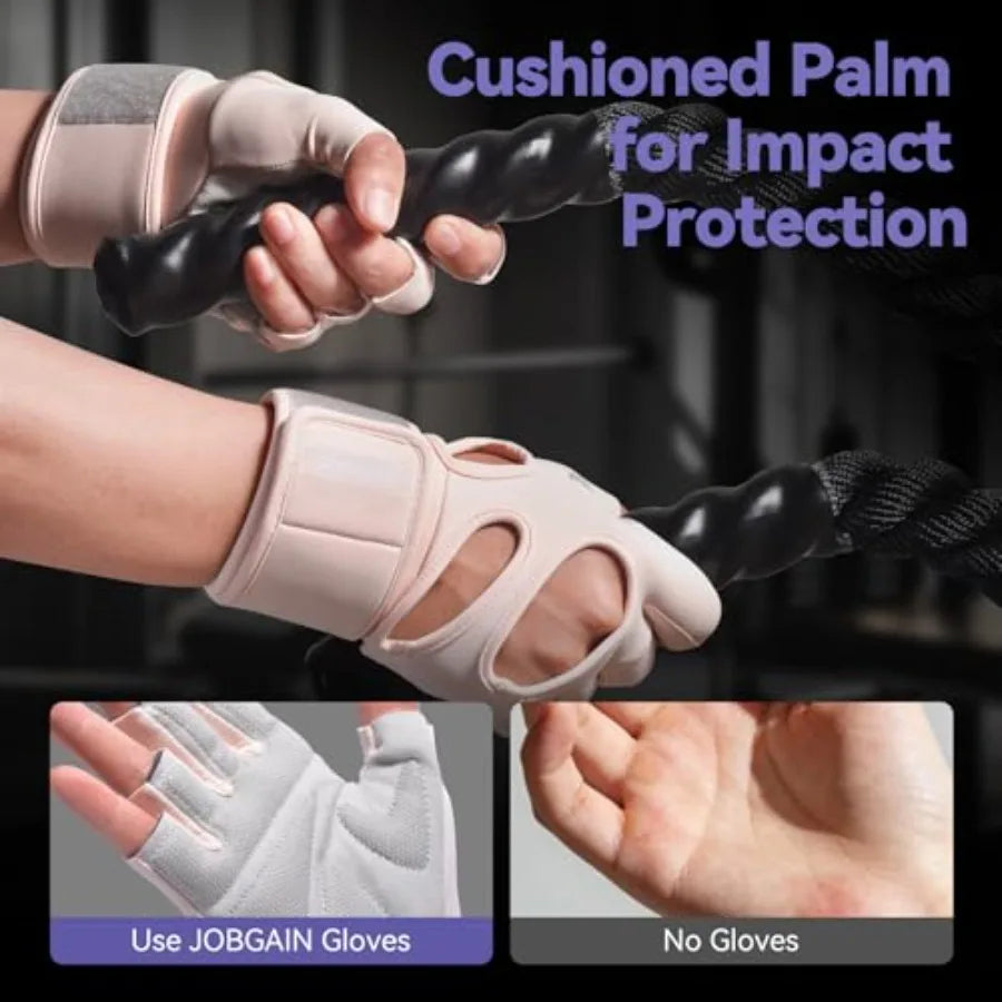 Padded Gym Weight Lifting Gloves With Wrist Wrap Support
