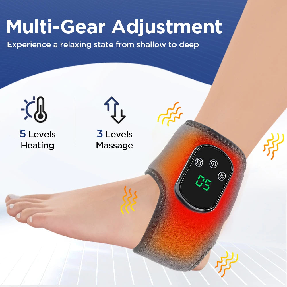 PASTSKY Heated Foot Massager With Ankle Support And Vibration