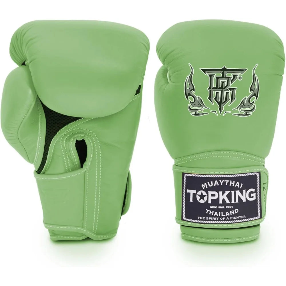 Top King Super Air Leather Muay Thai Training Boxing Glove