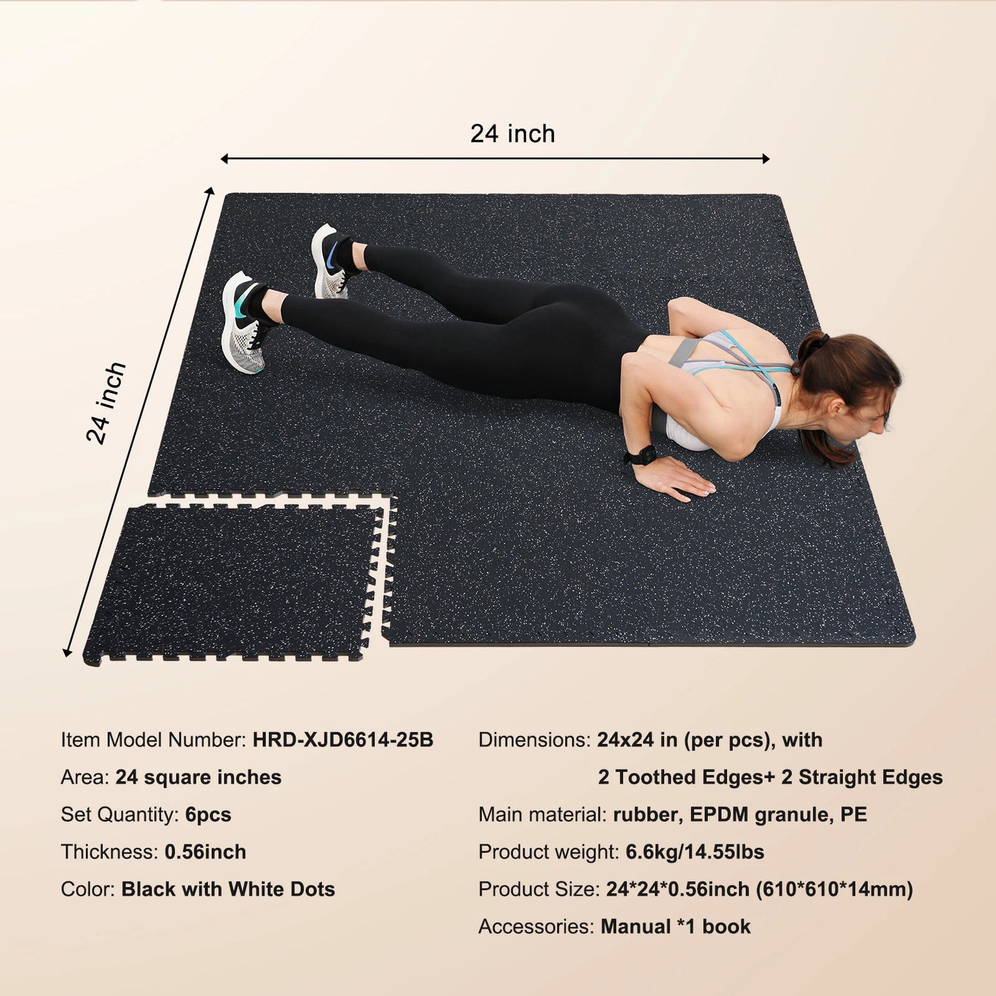 SucceBuy Interlocking Puzzle Rubber And Eva Foam Floor Mats