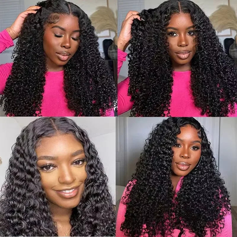 Pobokix Burmese Curly Lace Frontal Wig 100 Percent Human Hair