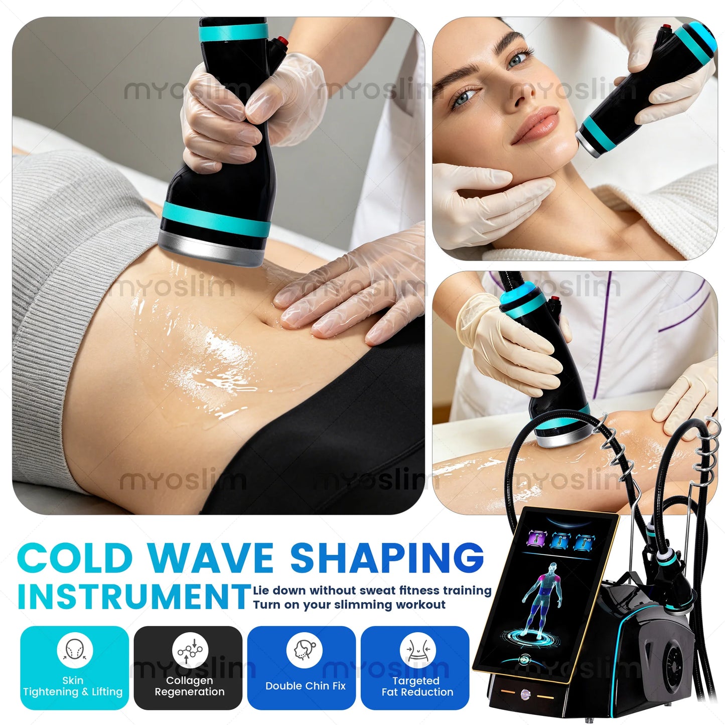 Myoslim Professional Cool Wave Skin Tightening And Body Contouring Machine