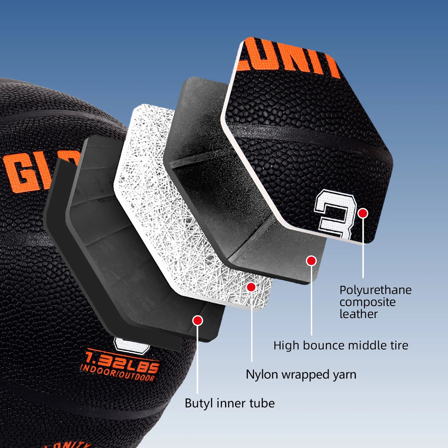 Glonity Bro Trainer Heavy Basketball For Indoor Outdoor