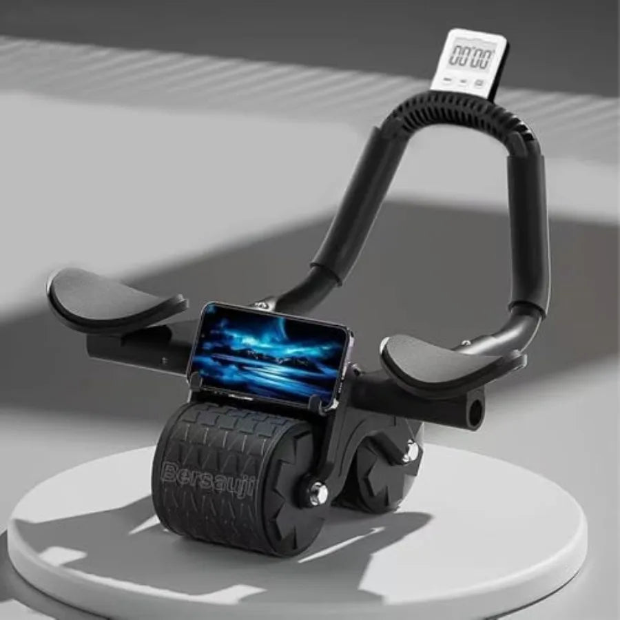 Automatic Rebound Ab Roller Wheel With Knee Mat And Timer