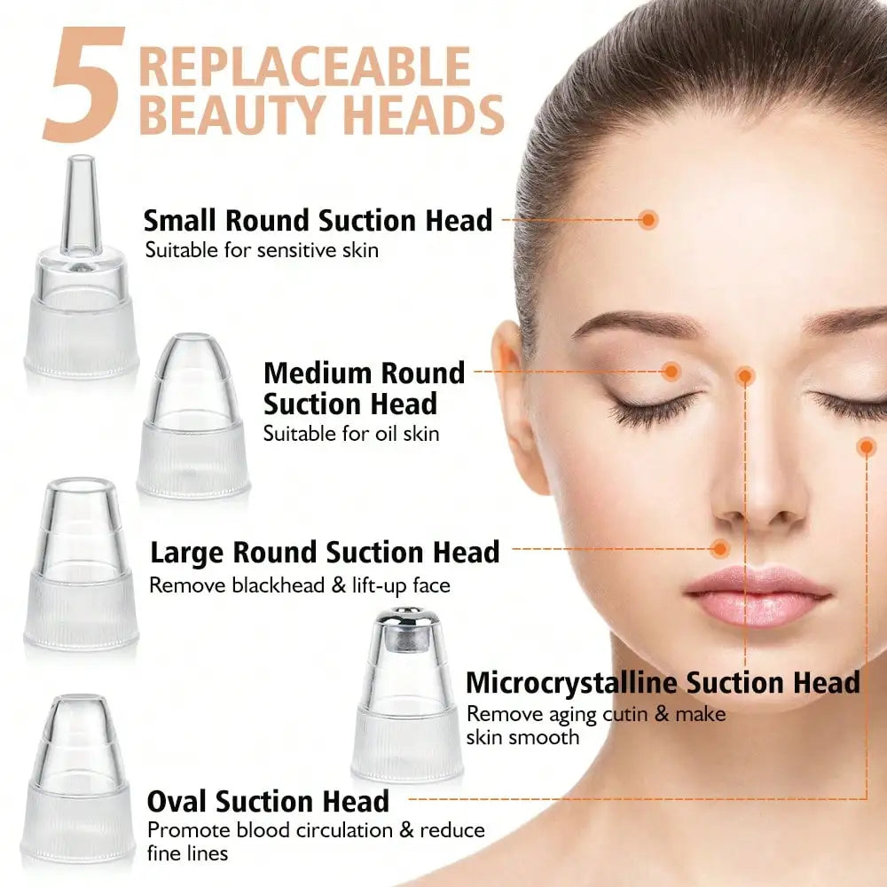 Electric Vacuum Suction Blackhead Remover For Facial Pore Cleaning