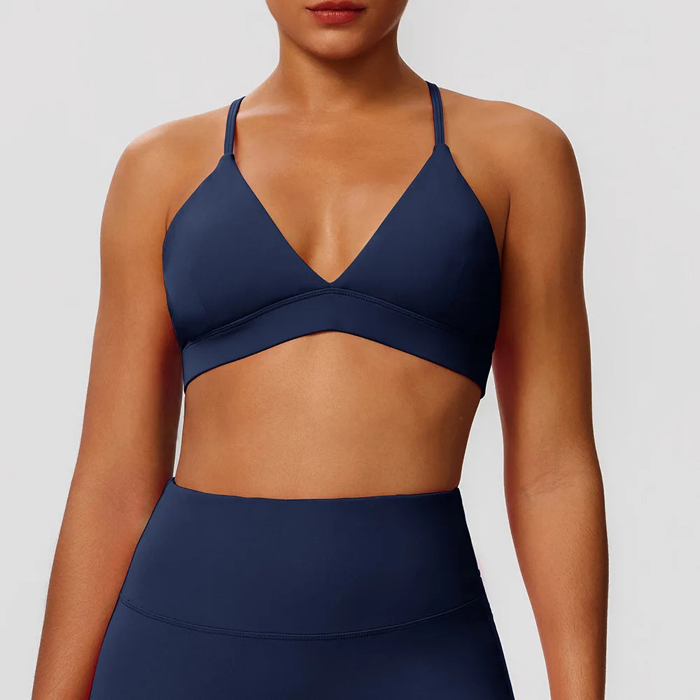 Women Wire Free Quick Dry Modacrylic Yoga Bra Top