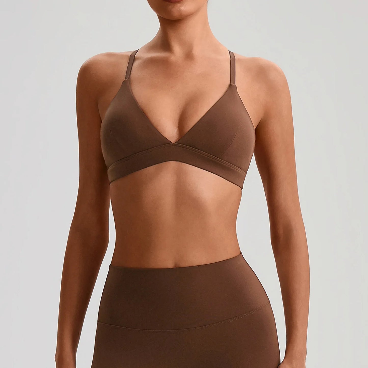 Women Wire Free Quick Dry Modacrylic Yoga Bra Top