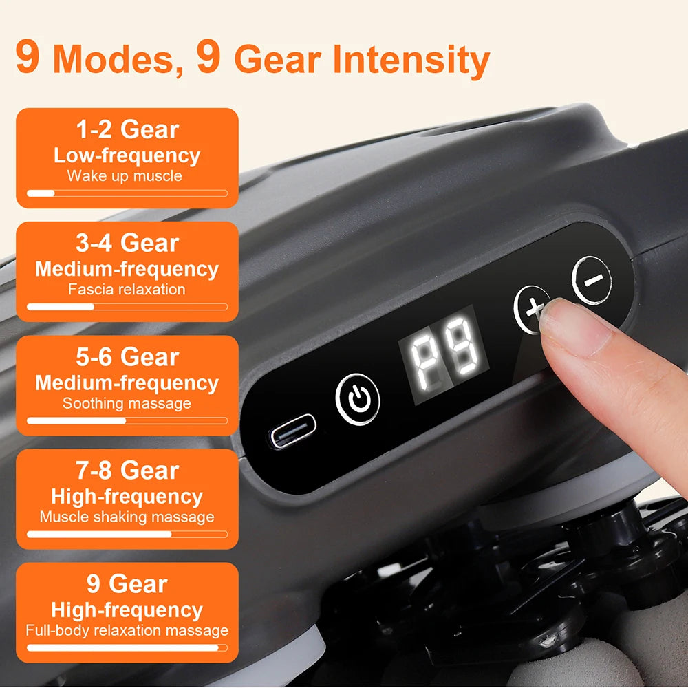 Iebilif Wireless Fascia Massage Gun With Red Light Relief